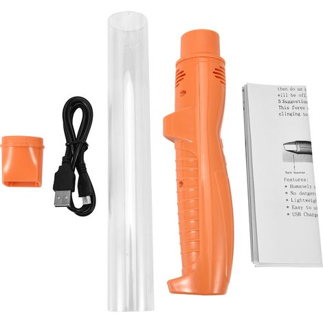 Répulsif électrique anti-moustiques, répulsif ultrasonique anti-nuisibles avec ampoule LED (orange) (1/5)