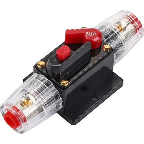 Disjoncteur réarmable 50-100A, porte-fusible étanche 12-24V pour voiture bateau, 80A (1/5)