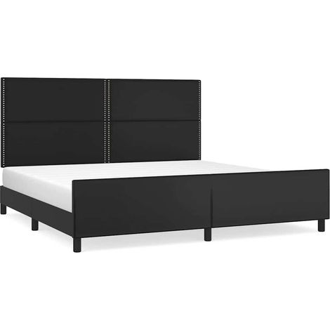 Maison Exclusive - Giroletto con Testiera Nero 200x200 cm in Similpelle (1/5)