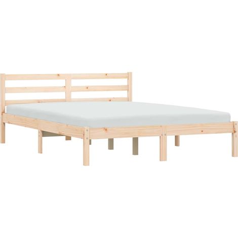 Estructura de cama con cabecera Natural 208,5 x 157,5 x 69,5 cm vidaXL (1/5)