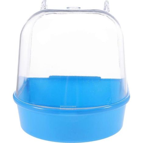 Baignoire en plastique pour oiseaux, perroquet, pour cage, bleue (1/5)