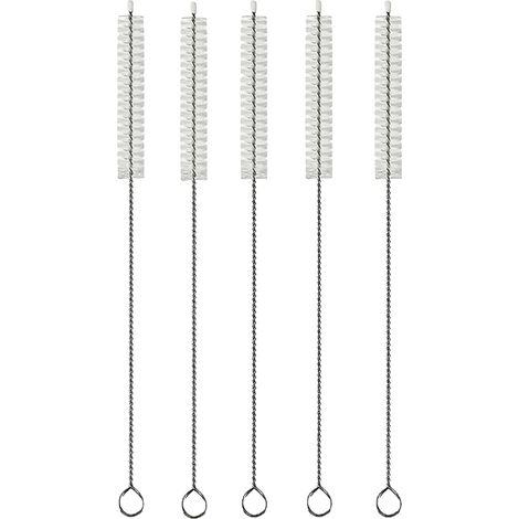 Set mit 5 Strohhalm-Reinigungsbürsten – 30 cm lang – flexibles Nylon – für tiefe Reinigung – Küche, Babyflaschen – Schwarz (1/5)