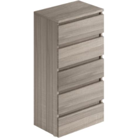 Cassettiera 5 cassetti 47x40x127h MONTATA colore olmo (1/2)