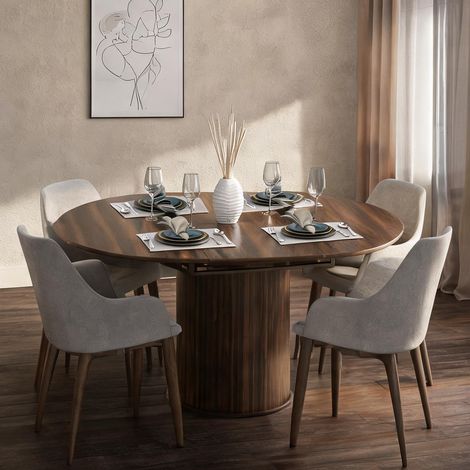 Table de salle à manger réglable de 6 à 150 cm 150 x 110 x 75 cm (1/5)