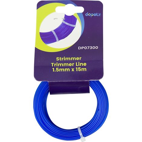 Dapetz ® 15m 1.5mm Blue Strimmer Wire Universal String Trimmer Line Nylon Strimmer Cord 1.2mm 1.6mm 2.0mm 2.4mm 3.0mm Grass Strimming Cable for Garden Weeds Flower Beds (1.5mm x 15m) (1/5)