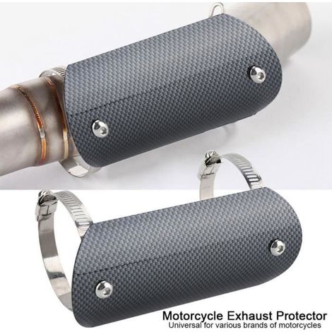 Sonew Motorradauspuffschutz Zwischenrohr Hitzeschutz Verbindungsrohrabdeckung (1/4)