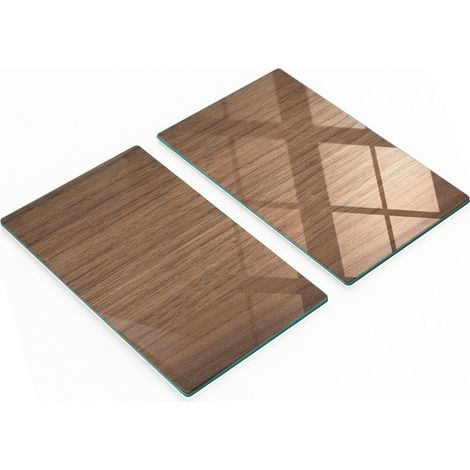Tablas de cocina de vidrio templado con gr谩ficos, 2 piezas de madera de 2x30x52 cm. (1/5)