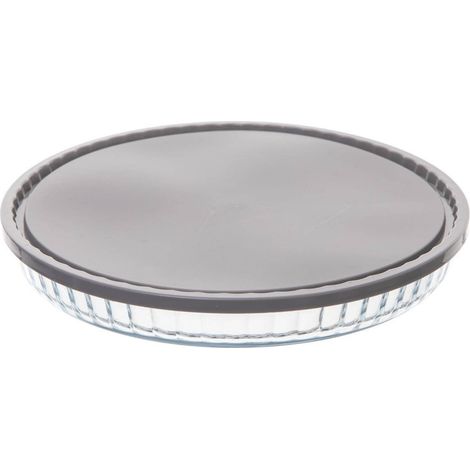 Moule à tarte avec couvercle, plat en verre universel