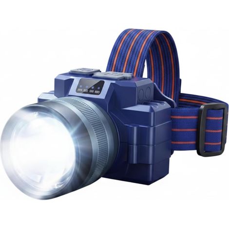 Verstellbare, wiederaufladbare Stirnlampe, elastische Freisprech-Stirnlampe für Angler (1/5)