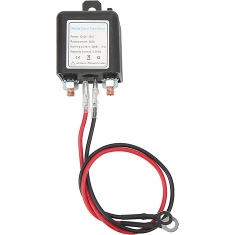 Disjoncteur de batterie de voiture avec bornes en cuivre télécommandées, adapté aux batteries 12V 200A, permet de couper l'alimentation. (1/5)