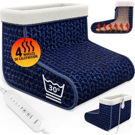 MONZANA® Calentador de pies eléctrico Calientapies de suave polar con temporizador y 6 niveles de calor Blau (de) (1/7)