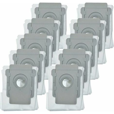10 Packs De Sacs Sous Vide Pour Irobot Roomba I7 I7+/Plus (7550) I3+ (3550) I4+(4552) I6+ (6550) I8+ (8550) S9+ (9550) I & S Series Clean Base Sacs D'Élimination Automatique De La Saleté (1/5)
