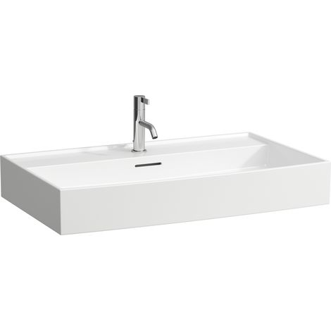 LAUFEN Kartell Lavabo sobre encimera, 3 agujeros para grifo, con