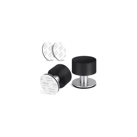 Türstopper, 2er-Set selbstklebende Türstopper aus Edelstahl mit stoßdämpfendem Gummi, für Küche, Schlafzimmer, Büro (1/5)