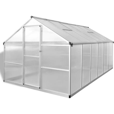 Serre renforcée en aluminium avec cadre de base 9,025 m² (1/5)