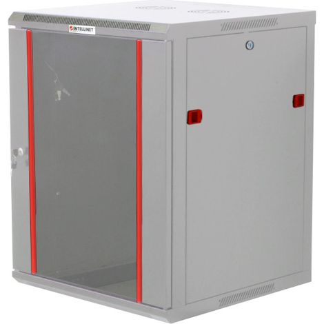 INTELLINET Armadio Rack 19'' a muro 12 unita' sezione unica prof. 450mm Grigio (1/5)