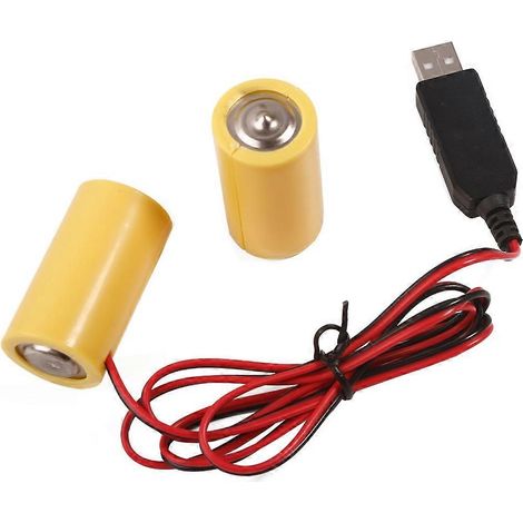 Câble adaptateur pour pile factice LR14 C 3V, remplaçant 2 piles 1,5V pour télécommande de jouet lumineux LED (1/5)