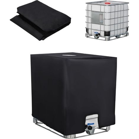 Bâche de protection pour cuve IBC 1000L Tissu Oxford 210D Anti-UV, anti-poussière Dimensions 116 x 100 x 120 cm Sac de rangement inclus (1/5)