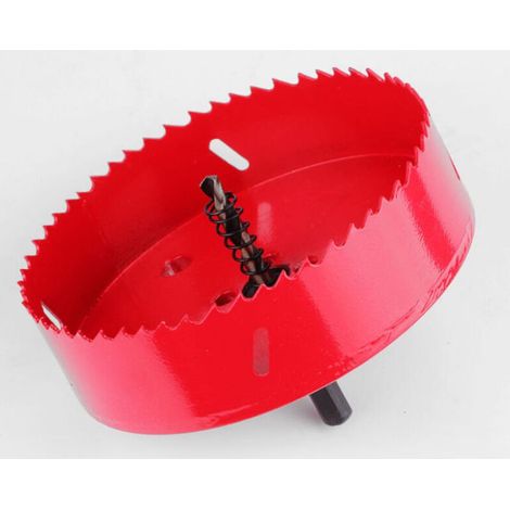 Lntyq Scie cloche universelle 100mm, fraise cloche HSS bi-métal, accessoire professionnel pour l'aluminium, le bois, la fonte, le laiton, le plâtre