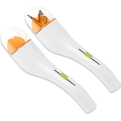 Attrape Insecte,Attrape Araignée pour Maison et Jardin, Facile à Attraper et Observer Insectes, Respirant et Efficace, Bug Catcher (2, Blanc) (1/5)