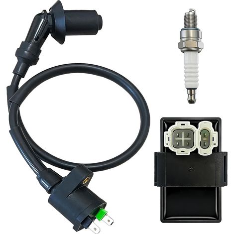 DC CDI 6 Pin Ignition Kit with Coil and Spark Plug A7RTC for GY6 50cc 125cc 150cc 250cc Compatible with Agility Scooter Quad ATV Pit Bike 4 Stroke Engine (1/5)