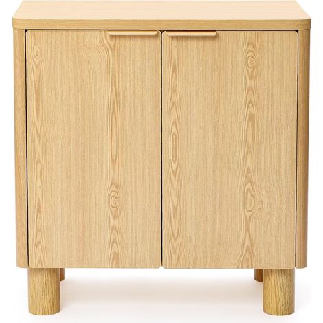 Moderner Beistellschrank mit 2 Türen und 2 Ebenen, geeignet für Wohnzimmer, Schlafzimmer und Flur (1/5)