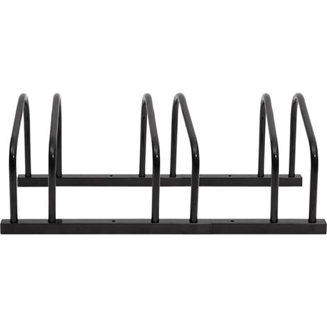 vidaXL Portabici per 3 Biciclette Acciaio Nero