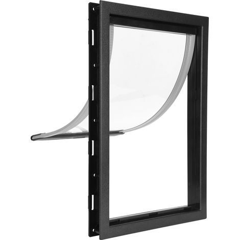 Porte pour animaux de compagnie en PVC avec aimant à fermeture automatique bidirectionnelle, accessoire de sécurité pour grands chiens. (1/5)