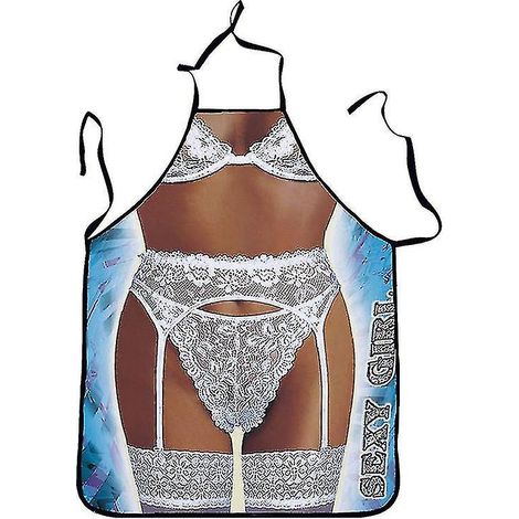 Tablier amusant - Tablier de cuisine/pâtisserie ajustable pour couple, motif homme musclé et femme sexy (1/5)