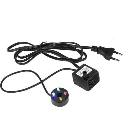 Pompe Submersible - Filtre Aquarium Étanche avec 4 LED Colorées - 3 W - Pour Bassin Poisson et Fontaine - 1 Pièce (1/5)