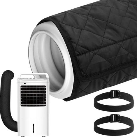 Manchon Isolation Tuyau Climatiseur Mobile, Manchon D'isolation Portable Pour Tuyau Ac, Protection De Conduit Avec 2 Sangles Réglables,150×53cm (1/5)