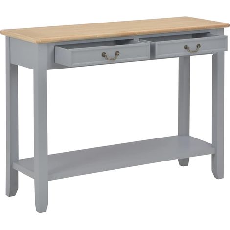 Maison Exclusive - Tavolo Consolle Grigio 110x35x80 cm in Legno (1/5)