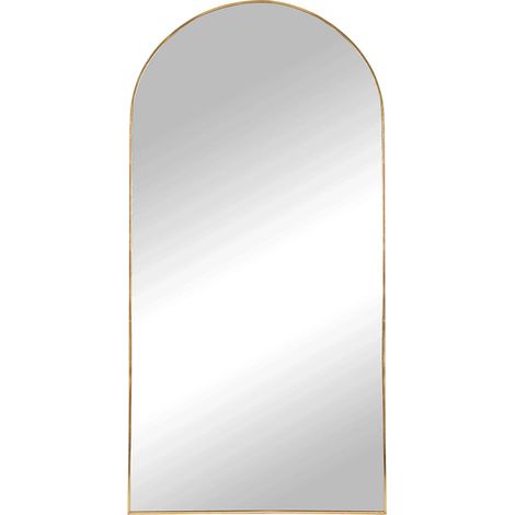 Miroir design arrondi 90x2,8x180 cm doré (1/3)