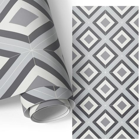 Möbel - Klebefolie - Möbelfolie - abwaschbare und selbstklebende Deko-Folie für Küche - Schrank -Tisch & Fensterbank - Geometrische Fliesen 50x100 cm