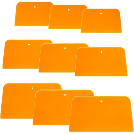 Ensemble de 9 pièces comprenant un grattoir en plastique, un grattoir pour voiture, un ensemble de grattoirs japonais et des spatules à peinture.
