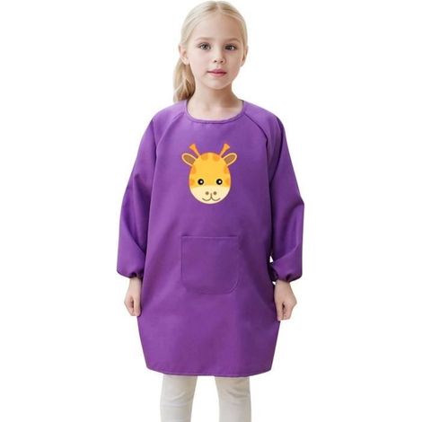 Tablier Enfant - Réutilisable - 2pcs - Polyester Doux - Poche Avant - Taille Réglable (1/3)