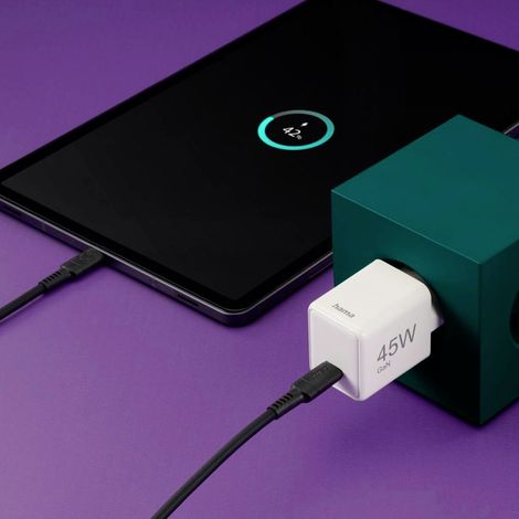 Hama GaN Schnellladegerät USB-C 45W weiß - Power (1/5)