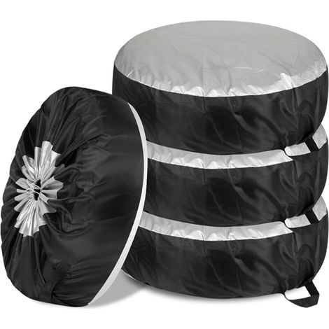 Lot de 4 housses de protection pour pneus de rechange - Anti-rayures - Étanche - Avec poignée (1/5)