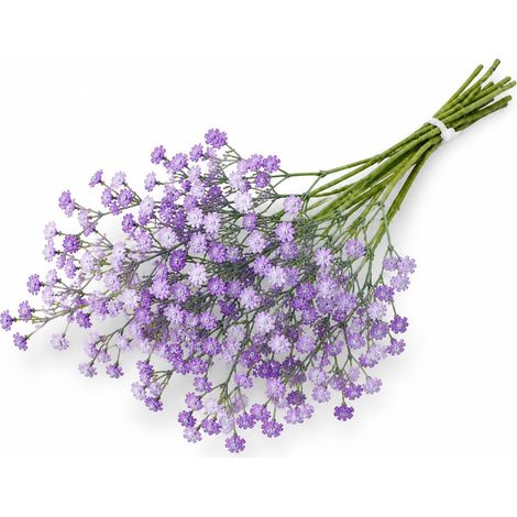Gypsophile Artificielle 10 Pcs Petit Fleur Artificielle pour Bouquet, Fleur Artificielle Gypsophile (Violet Clair) Décoration Mariage DIY Maison Arrangements de Fête (1/5)