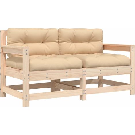 Maison Exclusive - Chaises de jardin avec coussins lot de 2 bois de pin massif