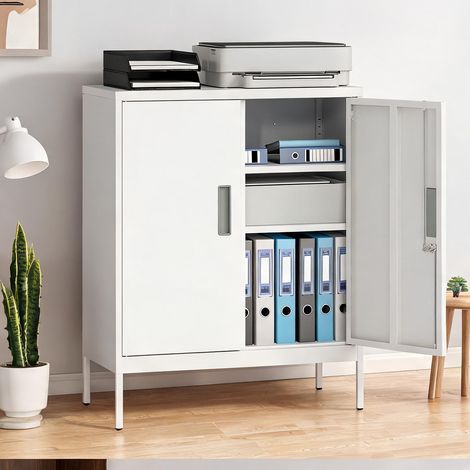 Meuble de rangement de bureau en acier 80 x 40 x 100 cm (1/5)