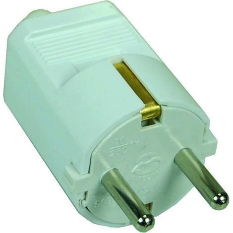 Spina schuko 2P+T bianca - 16A - confezione da 20 pz - SYNTESY