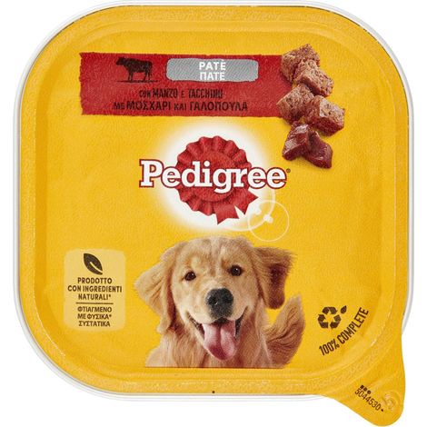 Pedigree Cibo per Cane con Manzo e Tacchino in Patè, Vaschetta 300 g - 20 Vaschette (1/4)