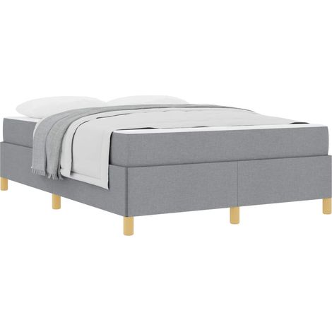 Maison Exclusive - Struttura del letto Grigio chiaro 140 x 190 cm Tessuto