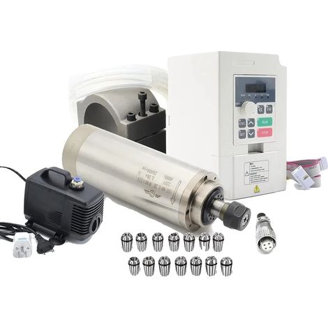 Motor de husillo refrigerado por agua, de alto rendimiento a 24.000 rpm, 2200 W de potencia, kit completo, 220 V-b (1/2)