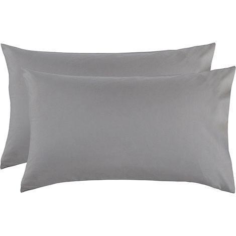 Ensemble de 4 Taies d'Oreiller en Fibre, Housses de Coussin Grises, 51x66cm, Confort et Élégance pour Canapé et Lit (1/4)