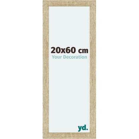 Your Decoration - 20x60 cm - Cadres Photo en MDF Avec Verre acrylique - Anti-Reflet - Excellente Qualité - Chêne Sonoma - Cadre Decoration Murale - Mura.