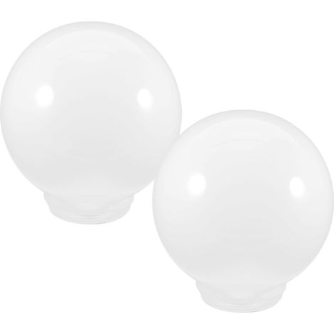 POPETPOP Cache globe lampe acrylique blanc 2 pièces 20 diamètre filetage 9