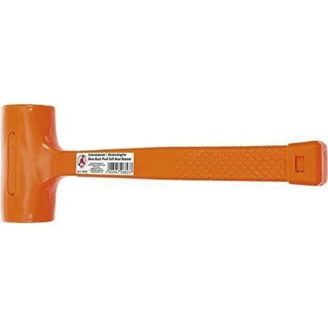 Maillet Anti-étincelles - Tête En Caoutchouc Uniforme - Manche Carré Acier 250 Mm - Pour Travaux Carrosserie Et Pneus - 1 Pièce