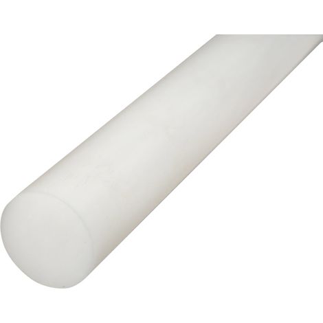 Barra di poliammide, poliossimetilene-poliacetale POM bianca 1000x50mm 2.88 Kg. (1/4)